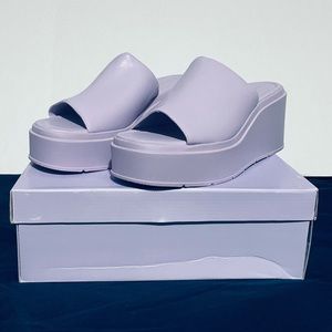madden girl Wiindy Women's Wedge Sandals in Lavender